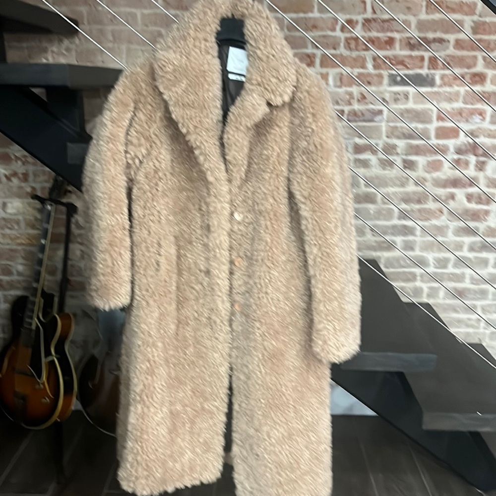 Mango - fuzzy (faux shearling) coat